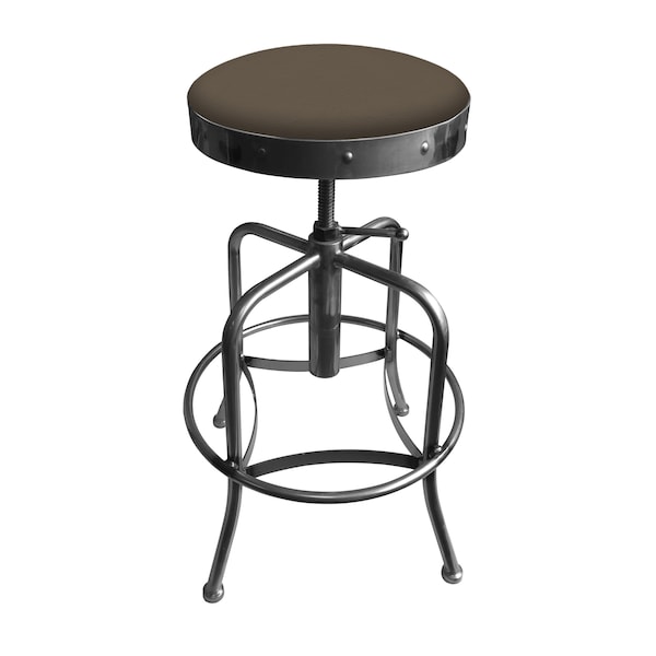 Adjustable Stool, Clear Coat Finish, Canter Earth Seat